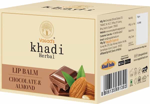 Vagad's Khadi Chocolate & Almond Lip Balm | Pack Of 3