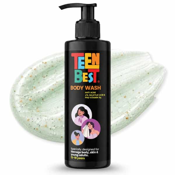Healthbest Teens Anti Acne Body Wash For Back Acne & Body Pimples Boys & Girls 13 - 19 Years - 200Ml