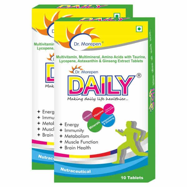 Dr. Morepen Daily Multivitamin | Men & Women | Tablets | 10 No's | Pack Of 2