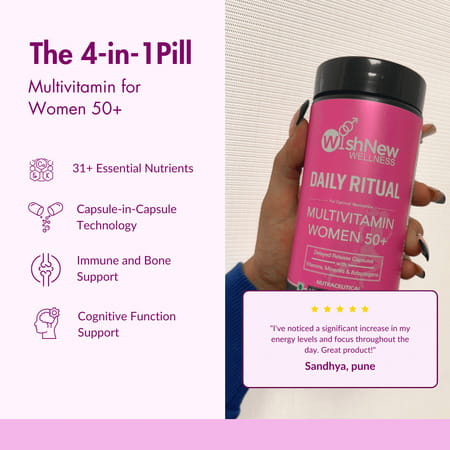 Wishnew Wellness Daily Ritual Women'S 50 Multivitamin Comprehensive Nutrient For Menopause Pack Of 2