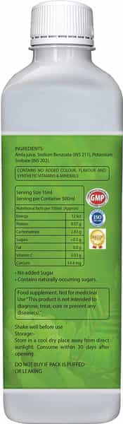 360 Degree Organic Amla Juice - 500 Ml
