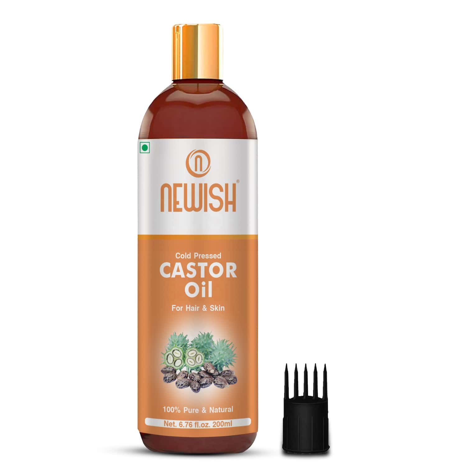 Newish Premium Castor Oil For Hair Growth Skin And Eyebrow | Pure Cold Pressed 200ml