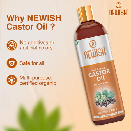 Newish Premium Castor Oil For Hair Growth Skin And Eyebrow | Pure Cold Pressed 200ml