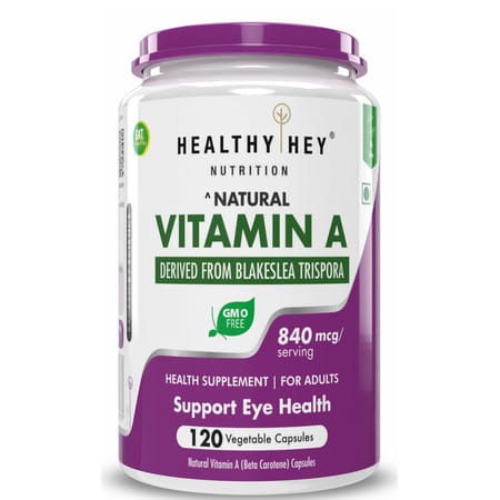 Healthyhey Nutrition Natural Vitamin A From Beta Carotene - 120 Veg Capsules