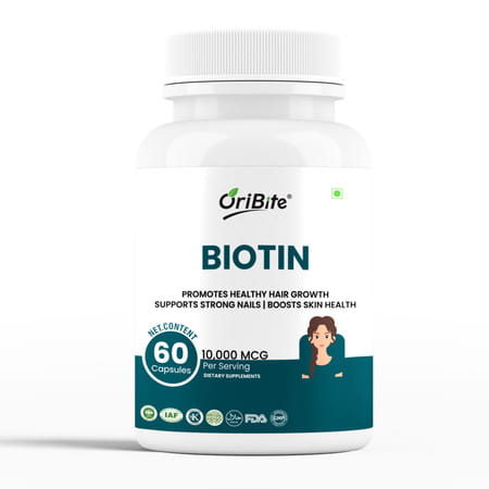 Oribite Biotin 10000mcg Capsules For Hair Growth Support 60 Capsules