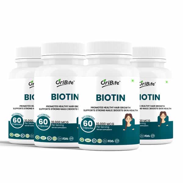 Oribite Biotin 10000Mcg Capsules For Hair Growth Support 60 Capsules