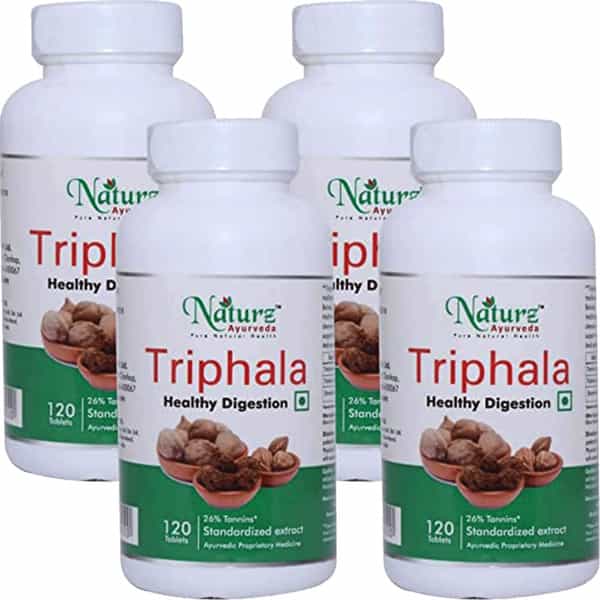 Buy NATURZ AYURVEDA TRIPHALA 120 TABLETS PACK OF 4 Online & Get Upto