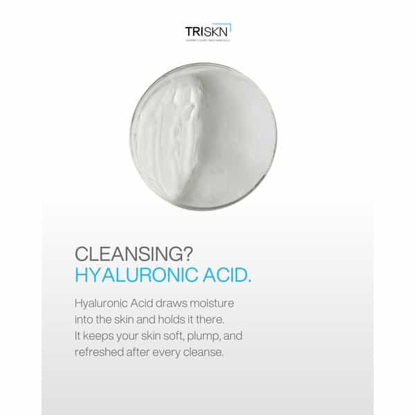 Triskn Daily Cleanser | Hyaluronic Acid | Cleanse & Hydrate | All Skin Types | 100G