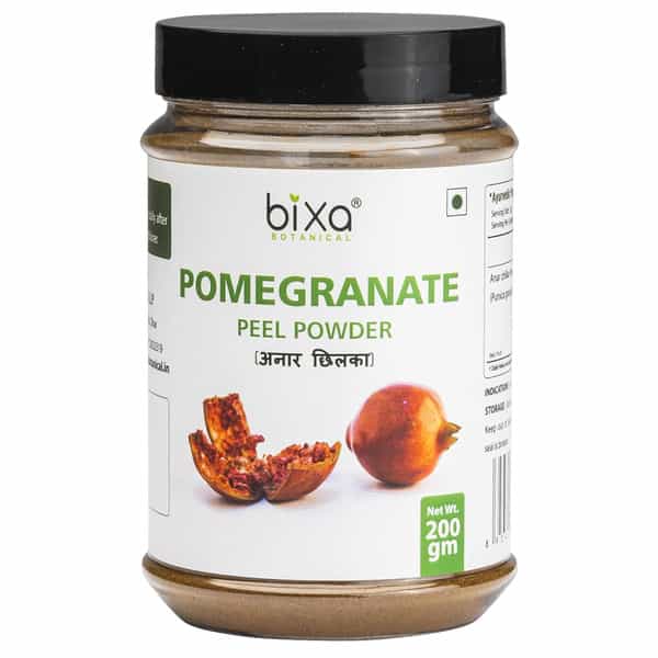 Bixa Botanical Pomegranate Peel Powder-For Skin & Hair Mask | Improves Digestion(200G)