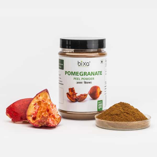 Bixa Botanical Pomegranate Peel Powder-For Skin & Hair Mask | Improves Digestion(200G)