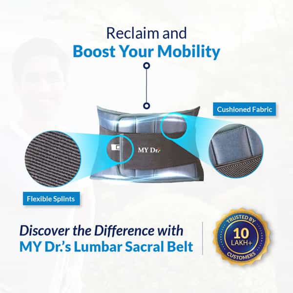 My Dr.lumbar Sacral Belt | Back Support For Pain | Sciatica | Muscle Spasms & Disc Relief (L )Size