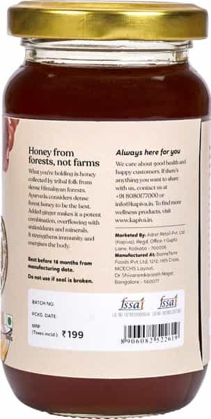 Kapiva Ginger Burst Honey Jar Of 250 G
