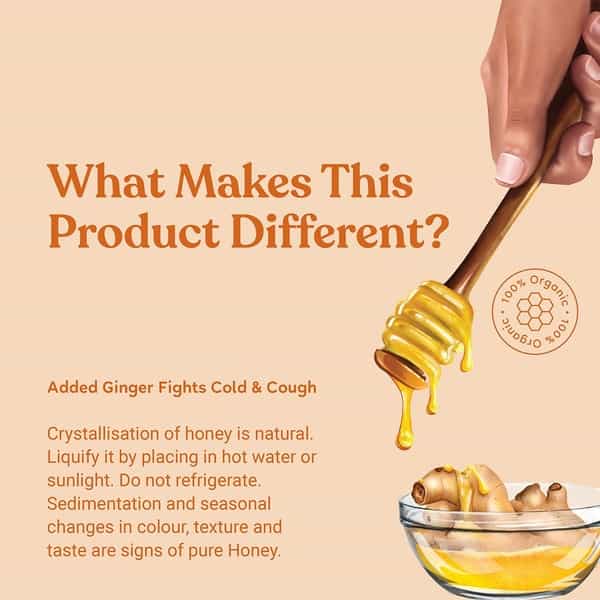 Kapiva Ginger Burst Honey Jar Of 250 G