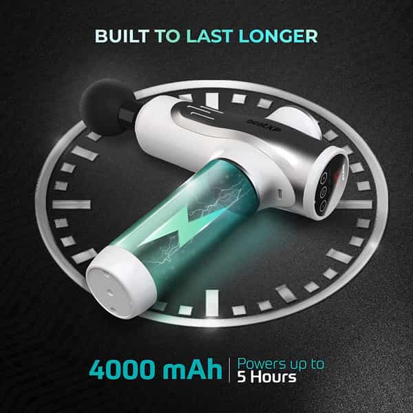 Beatxp Bolt Go Massage Gun |Body Massager Machine For Pain Relief |Touch Display (Glossy Silver)