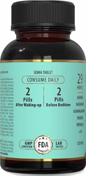 Gynoveda's Soma For White Discharge Itching - 120 Pills For 1 Month