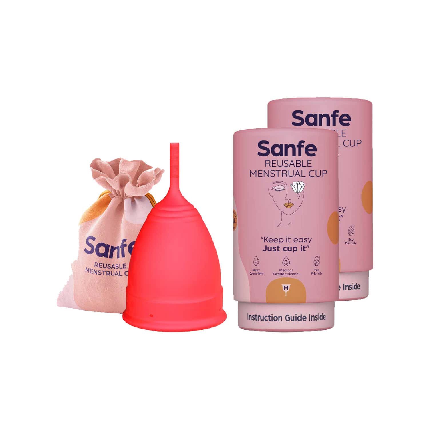Buy Sanfe Reusable Menstrual Cup With No Rashes, Leakage Or Odor