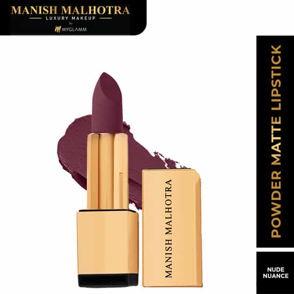 Myglamm Manish Malhotra Beauty Powder Matte Lipstick-Nude Nuance