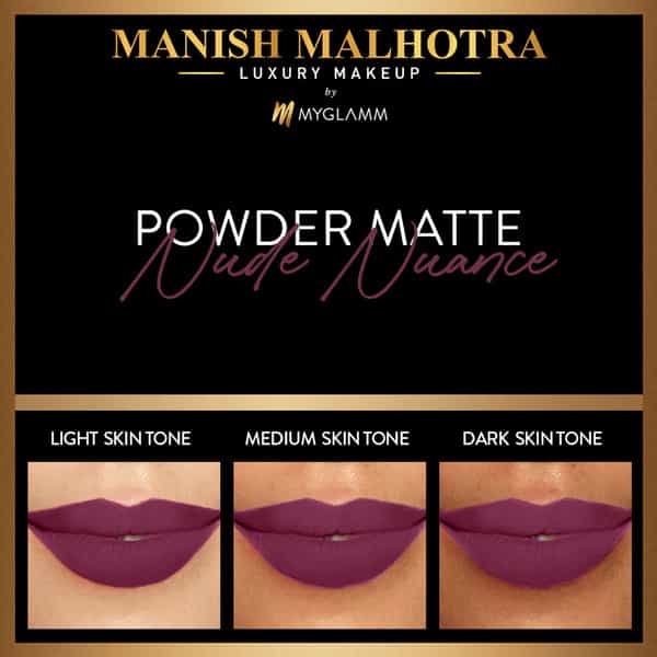 Myglamm Manish Malhotra Beauty Powder Matte Lipstick-Nude Nuance