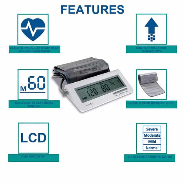 Equinox Digital Blood Pressure Monitor Eq-Bp-101