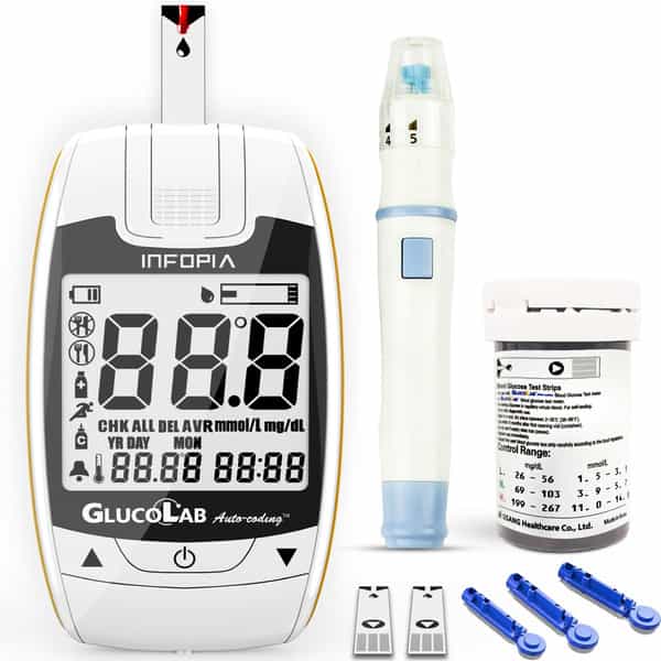 K-Life Glucolab Fully Automatic Blood Glucose Check Sugar Testing Machine With 50 Strips