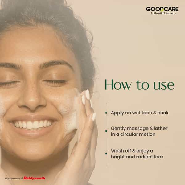 Goodcare Turmeric Face Wash 100Ml | Haldi, Lemon & Licorice | Fights Dark Spots, Tan | Sulphate Free