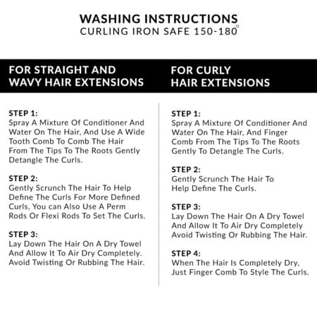 Streak Street Clip-In 20" Curly Natural Black Side Patches (2pcs Set)