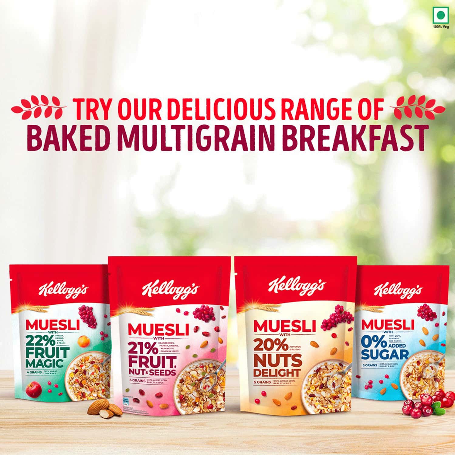 Buy KELLOGG'S MUESLI WITH 21 FRUIT NUT & SEEDS 750G POUCH Online & Get