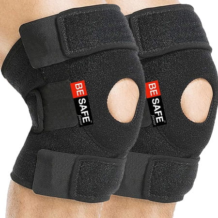Besafe Forever Knee Cap Support Band Open Patella For Pain Relief | L | Pack Of 2