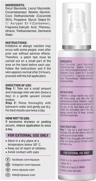 Rejusure 2% Salicylic Acid Face Wash 100Ml