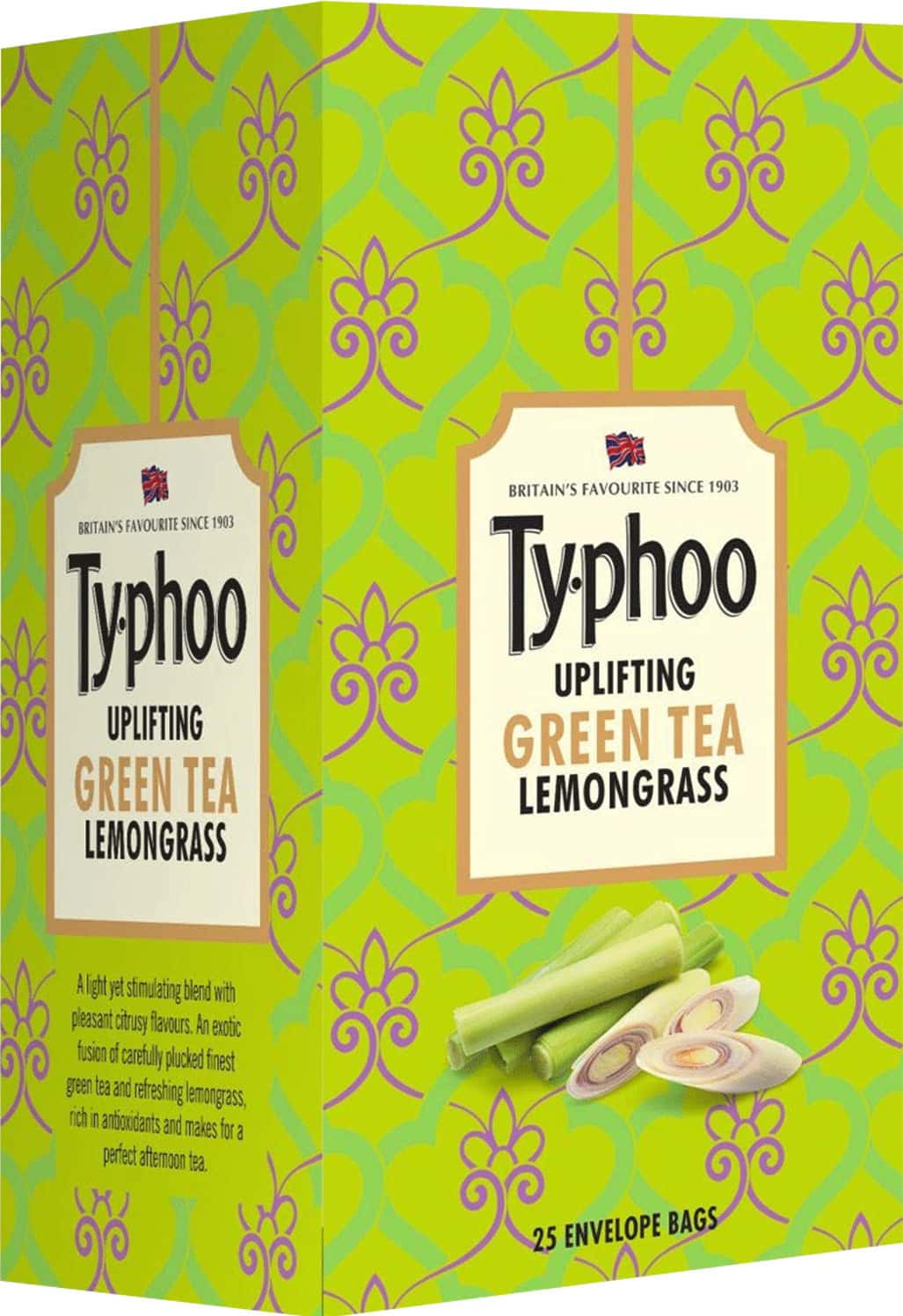 Buy TYPHOO GREEN TEA LEMON GRASS 25 GREEN TEA BAG BOX Online & Get Upto