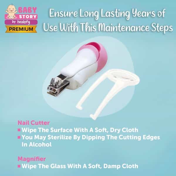 Baby Story Nail Cutter With Zoom Lens (Pink)100G
