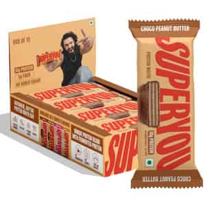 Superyou Choco Peanut Butter Protein Wafer Bars (pack Of 10)|10 Gram Protein | 3 Gram Fiber