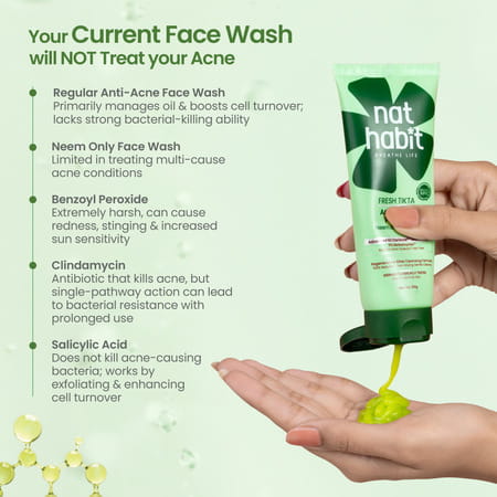 Nat Habit Fresh Pimple Control (Gel) Neem Face Wash (100G)