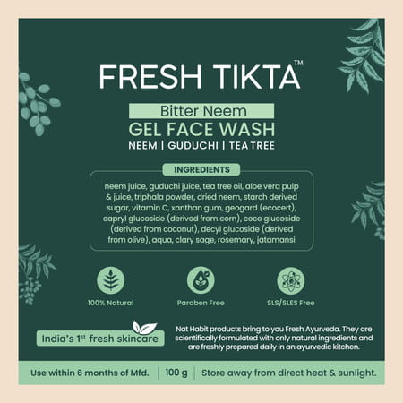Nat Habit Fresh Pimple Control (Gel) Neem Face Wash (100g)