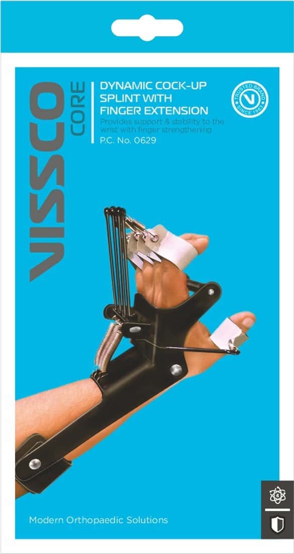 Vissco Dynamic Cock Up Splint With Finger Extension - Left