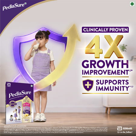 Pediasure New Vital Nutrients To Help Kids Growth For 2-6 Years Old Vanilla Box Of 200 Gm