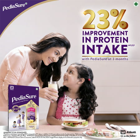Pediasure New Vital Nutrients To Help Kids Growth For 2-6 Years Old Vanilla Box Of 200 Gm