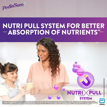 Pediasure New Vital Nutrients To Help Kids Growth For 2-6 Years Old Vanilla Box Of 200 Gm