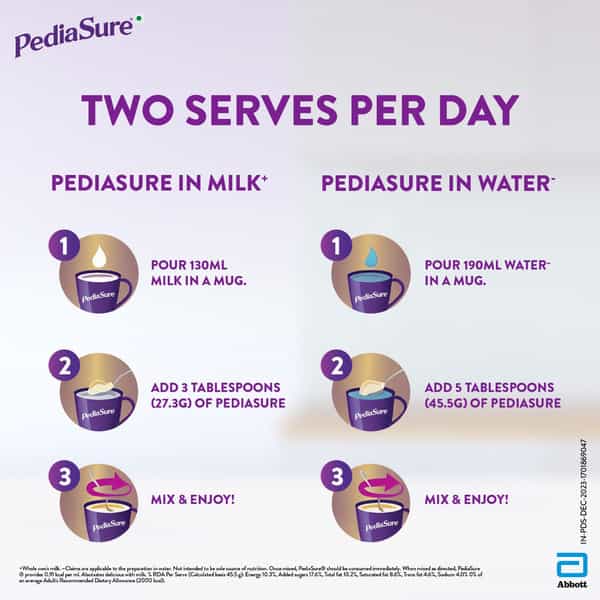 Pediasure New Vital Nutrients To Help Kids Growth For 2-6 Years Old Vanilla Box Of 200 Gm