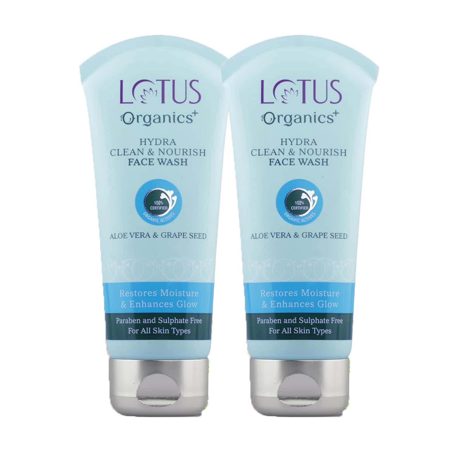 Lotus Organics+ Hydra Clean & Nourish Face Wash 80g ( Pack Of 2 )