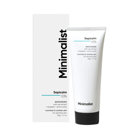 Minimalist Sepicalm 3% Face Moisturiser For Oily Acne Prone & Sensitive Skin (Fragrance Free)(50ml)