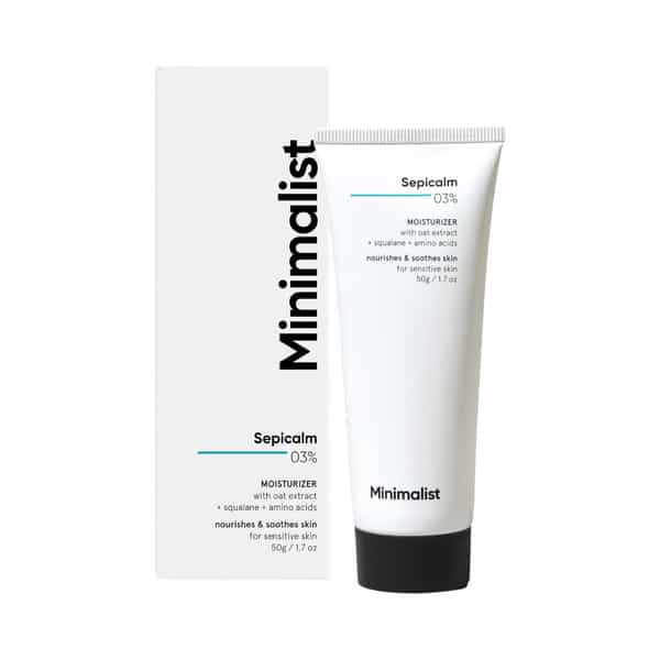Minimalist Sepicalm 3% Face Moisturiser For Oily Acne Prone & Sensitive Skin (Fragrance Free)(50Ml)