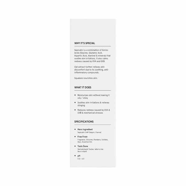 Minimalist Sepicalm 3% Face Moisturiser For Oily Acne Prone & Sensitive Skin (Fragrance Free)(50Ml)