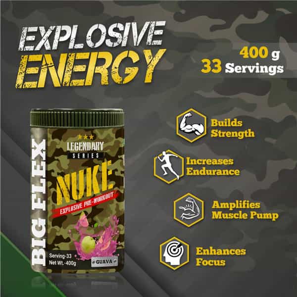 Bigflex Pre-Workout Nuke (Guava) (400 Gm)