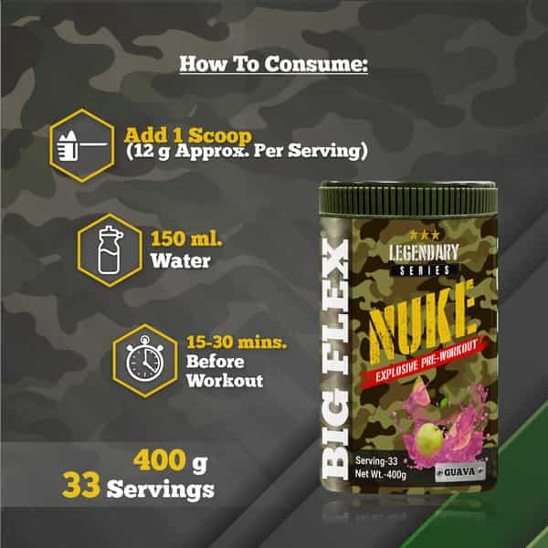 Bigflex Pre-Workout Nuke (Guava) (400 Gm)