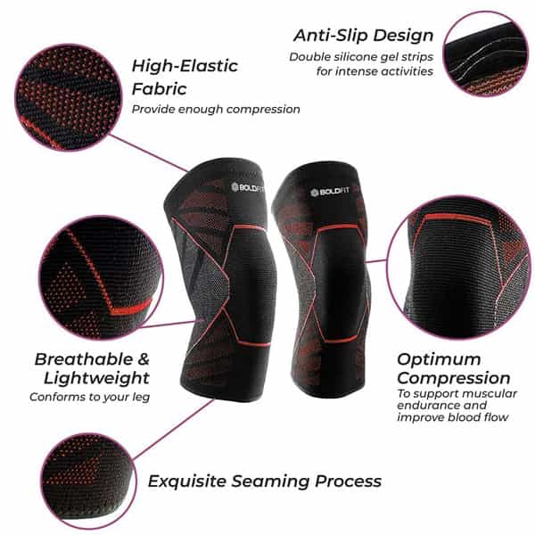 Boldfit Knee Support For Men&Women Knee Caps For Women Knee Cap Men Knee For Knee Pain Relief - Xl