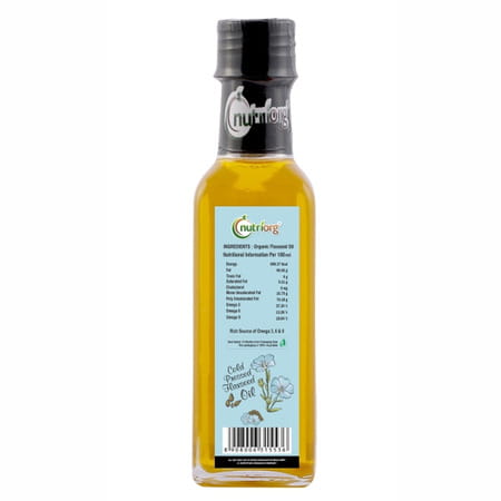 Nutriorg Certified Organic Flaxseed Oil 100ml (Pack Of 2 )