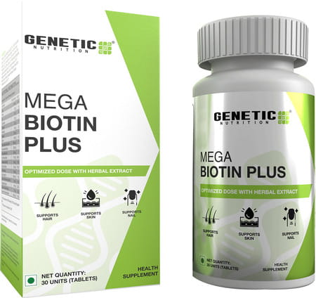 Genetic Nutrition - Mega Biotin Plus 30 Tablets