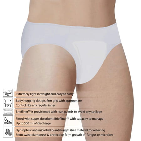 Prowee Men'S Disposable Major Incontinence Brief For Volume Dribbler (Fitted With Briefliner) - Xl