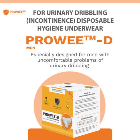 Prowee Men'S Disposable Major Incontinence Brief For Volume Dribbler (Fitted With Briefliner) - Xl